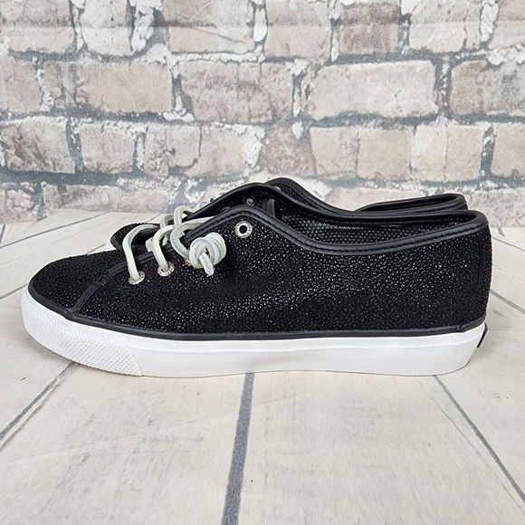 Sperry Top-Siders Seacoast Black Caviar  Lace Up Sneaker Size 7 - Picture 12 of 16